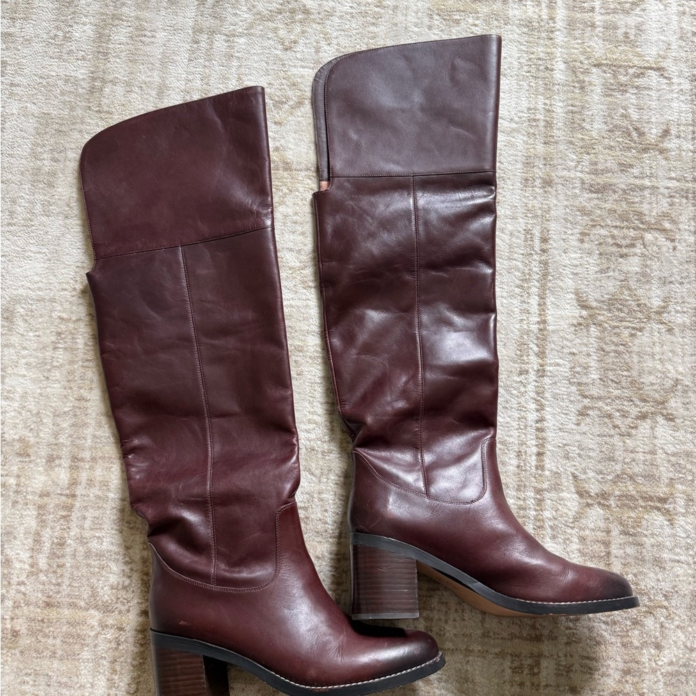 J. Crew Rich Brown Over the Knee Boots